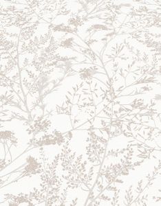 Blumentapete in Creme