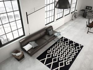 Teppich Amazonas 049007 Schwarz / Elfenbein (80 x 300 cm)