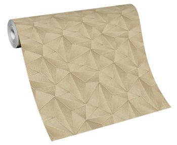 Geometrische Tapete Gold