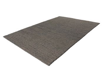 Grob gewebter Teppich aus Wolle in Taupe