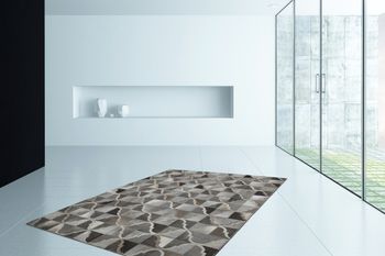 Lederteppich Lavish 025005 Grau
