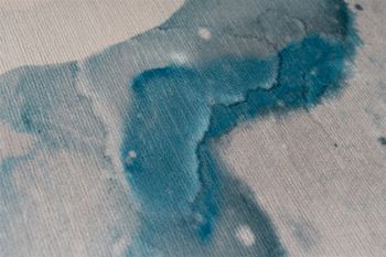 Abstrakter Teppich Creme Rot-Blau