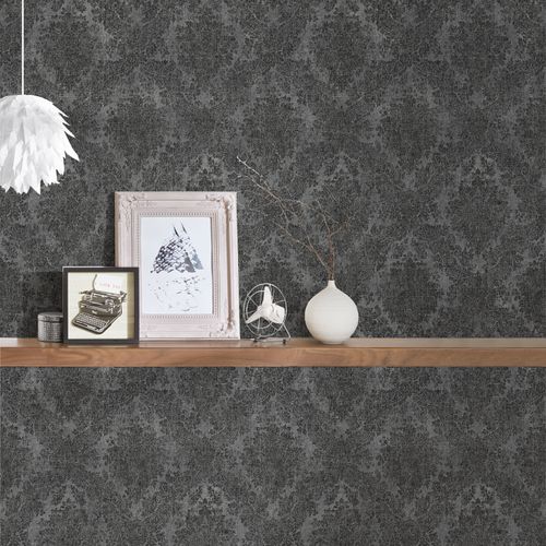 Barock Tapete Schwarz | B336078