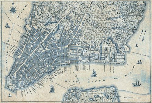 Fototapete Old Vintage City Map New York DD118892 A.S. Création Designwalls