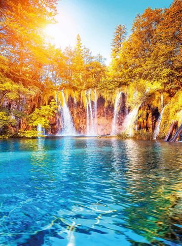 Fototapete Waterfall And Lake In Croatia DD119057 A.S. Création Designwalls