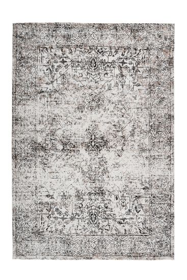 Jacquard Baumwollteppich Grau Shabby Chic