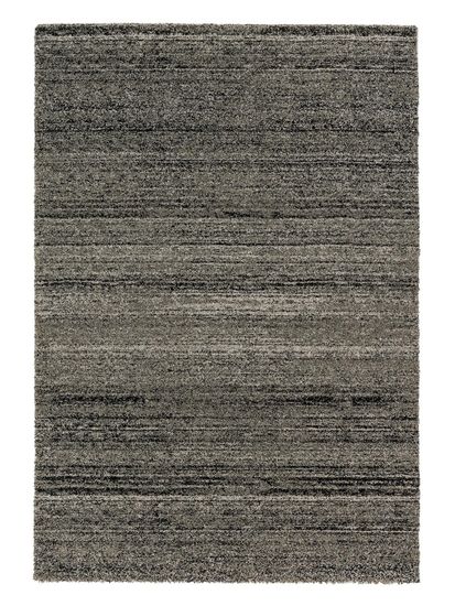 Hochflor Teppich Anthrazit meliert