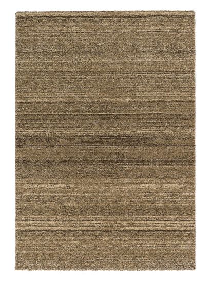 Hochflor Teppich Hellbraun meliert