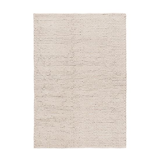 Grob gewebter Teppich in Creme